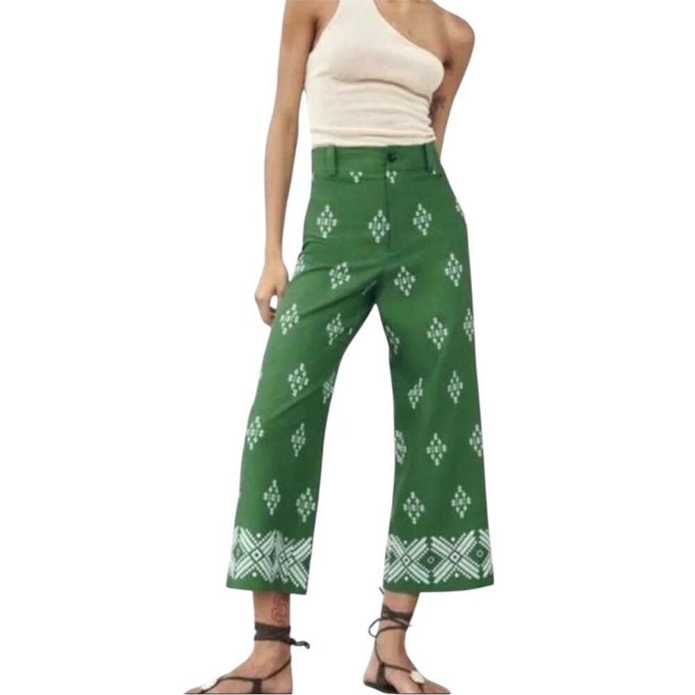 Haute Hippie Embroidered Linen Pants